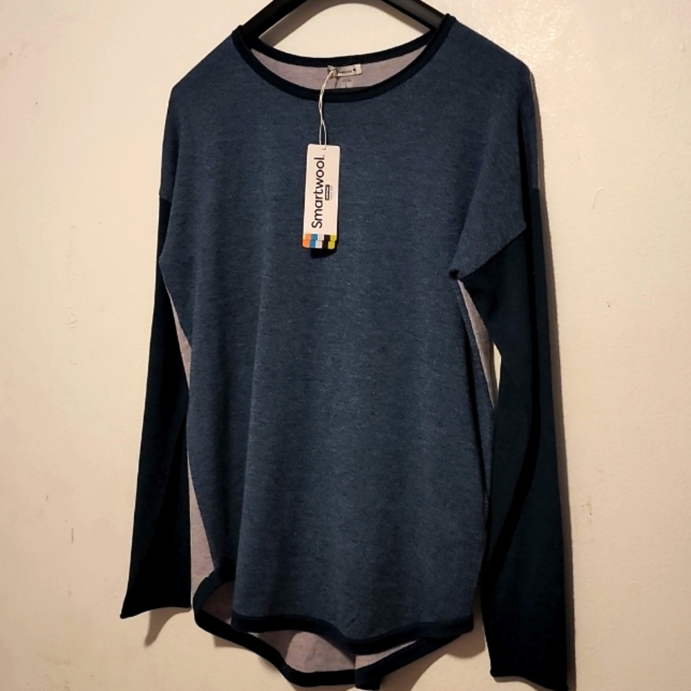 NWT Smartwool Shadow Pine, Colorblock sweater, size large